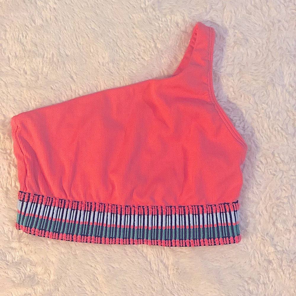 Peixoto Zoni One Shoulder Pink Small Bathing suit top swimsuit swimwear NEW